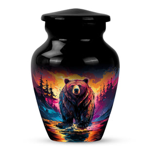Grizzly Bear Ashes Keepsake Large Funeral, Ashes Urn For Ashes