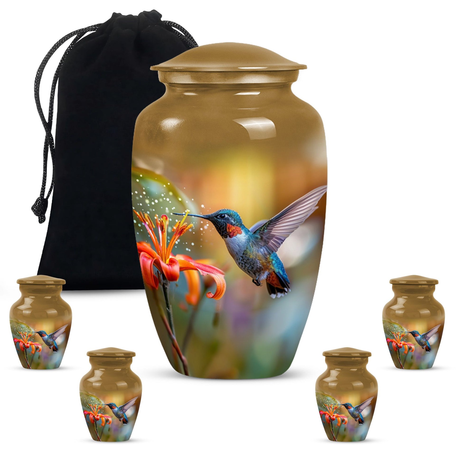 Humming Bird Small Keepsake For Human Ashes Funeral, Ashes Urn