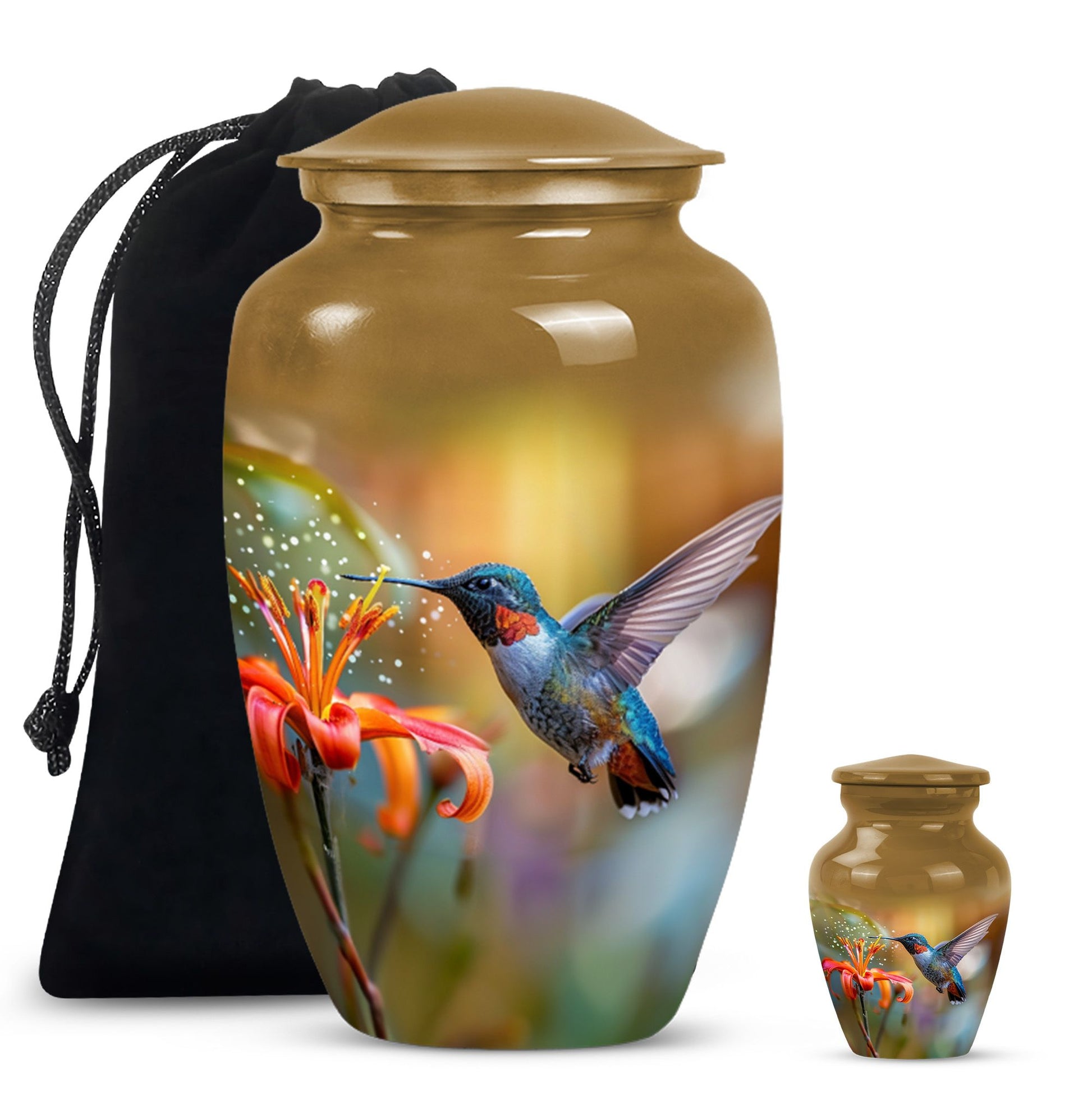 Humming Bird Small Keepsake For Human Ashes Funeral, Ashes Urn