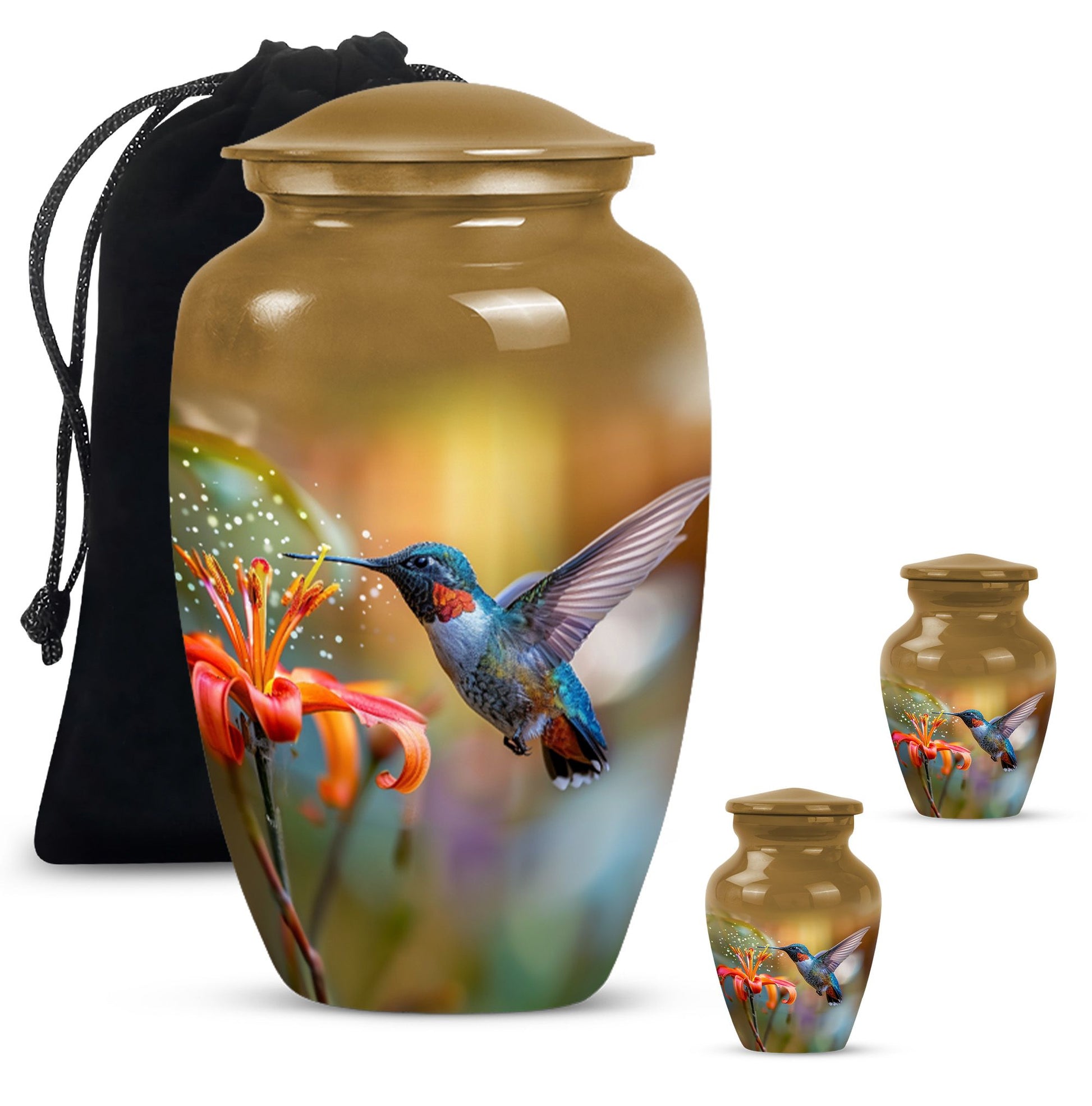 Humming Bird Small Keepsake For Human Ashes Funeral, Ashes Urn
