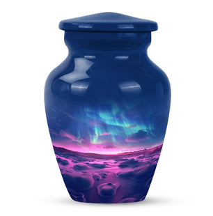 Aurora Borealis Keepsake For Ashes Funeral, Ashes Memorial Urn