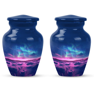 Aurora Borealis Keepsake For Ashes Funeral, Ashes Memorial Urn