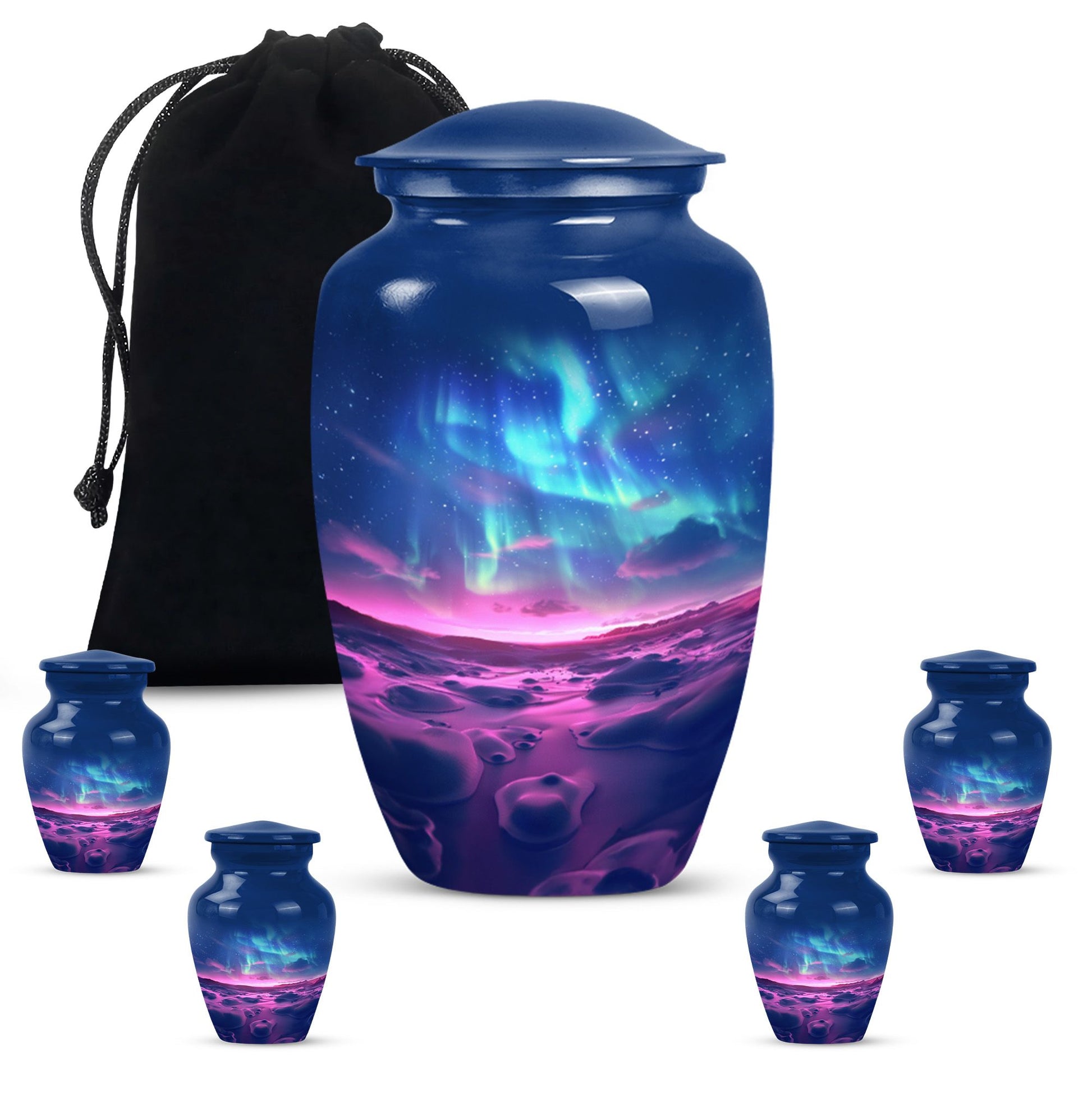 Aurora Borealis Keepsake For Ashes Funeral, Ashes Memorial Urn