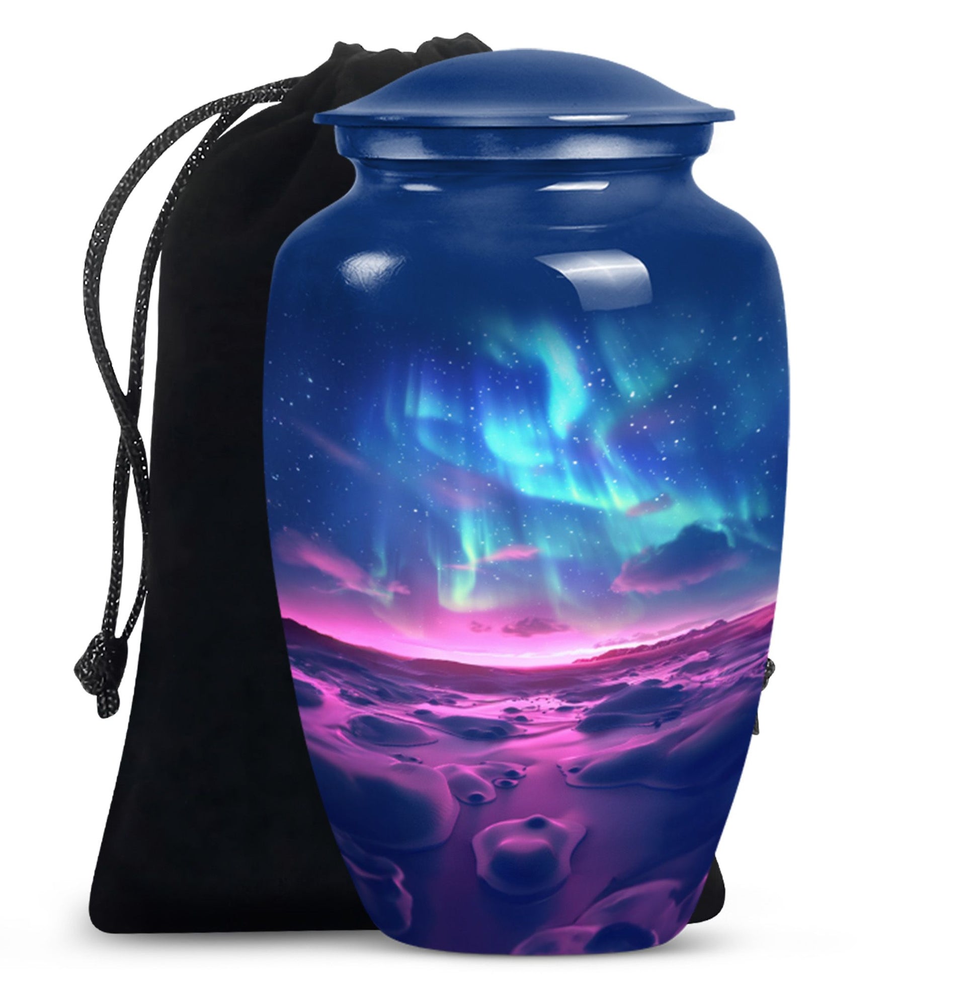 Aurora Borealis Keepsake For Ashes Funeral, Ashes Memorial Urn