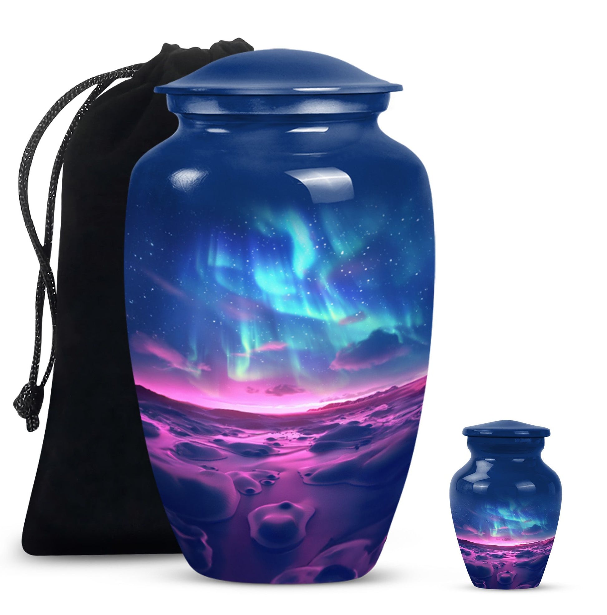 Aurora Borealis Keepsake For Ashes Funeral, Ashes Memorial Urn