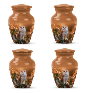 Barn Owl Mini Keepsake Urns Funeral, Ashes Cremation Urn
