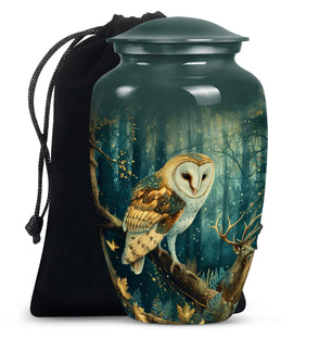 Barn Owl Urn For Human Ashes Keepsake Funeral, Ashes Urn For Ashes