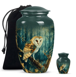 Barn Owl Urn For Human Ashes Keepsake Funeral, Ashes Urn For Ashes