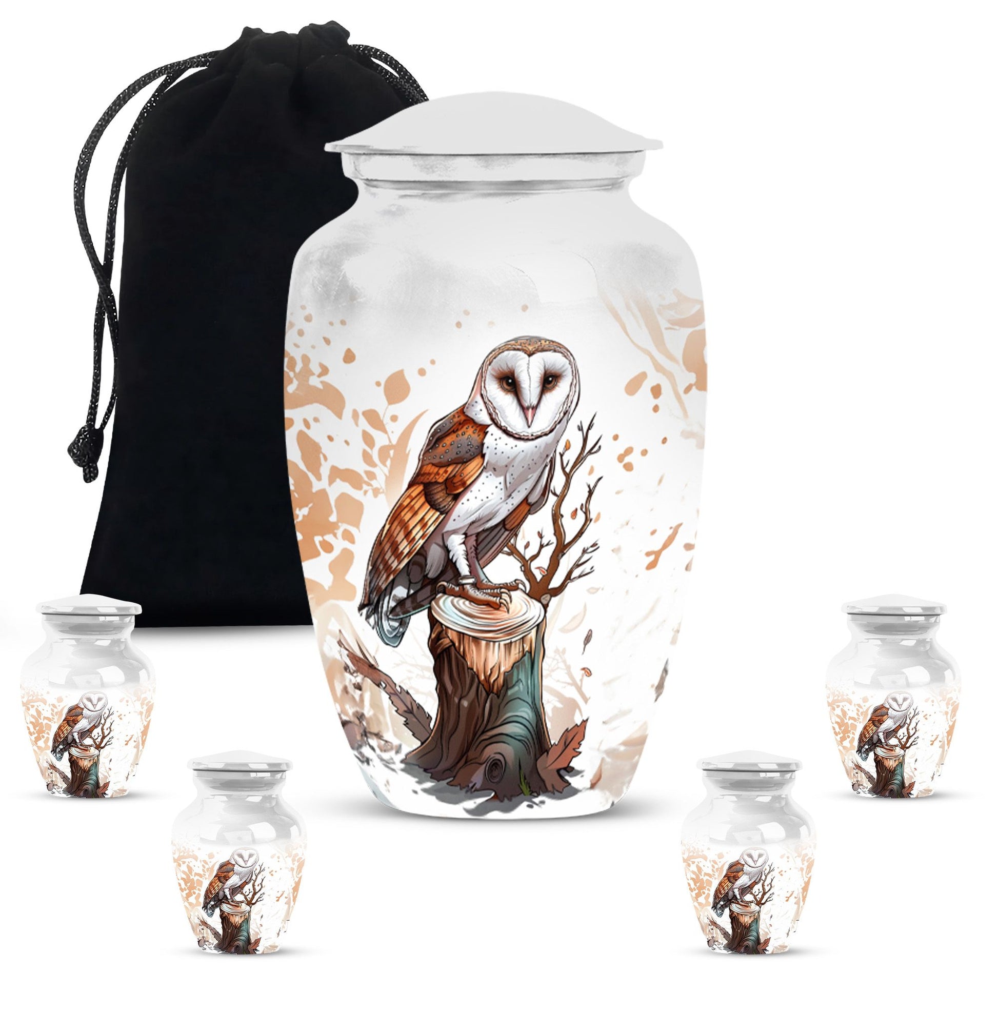 Barn Owl Urn For Human Ashes Women Funeral, Ashes Urn For Ashes