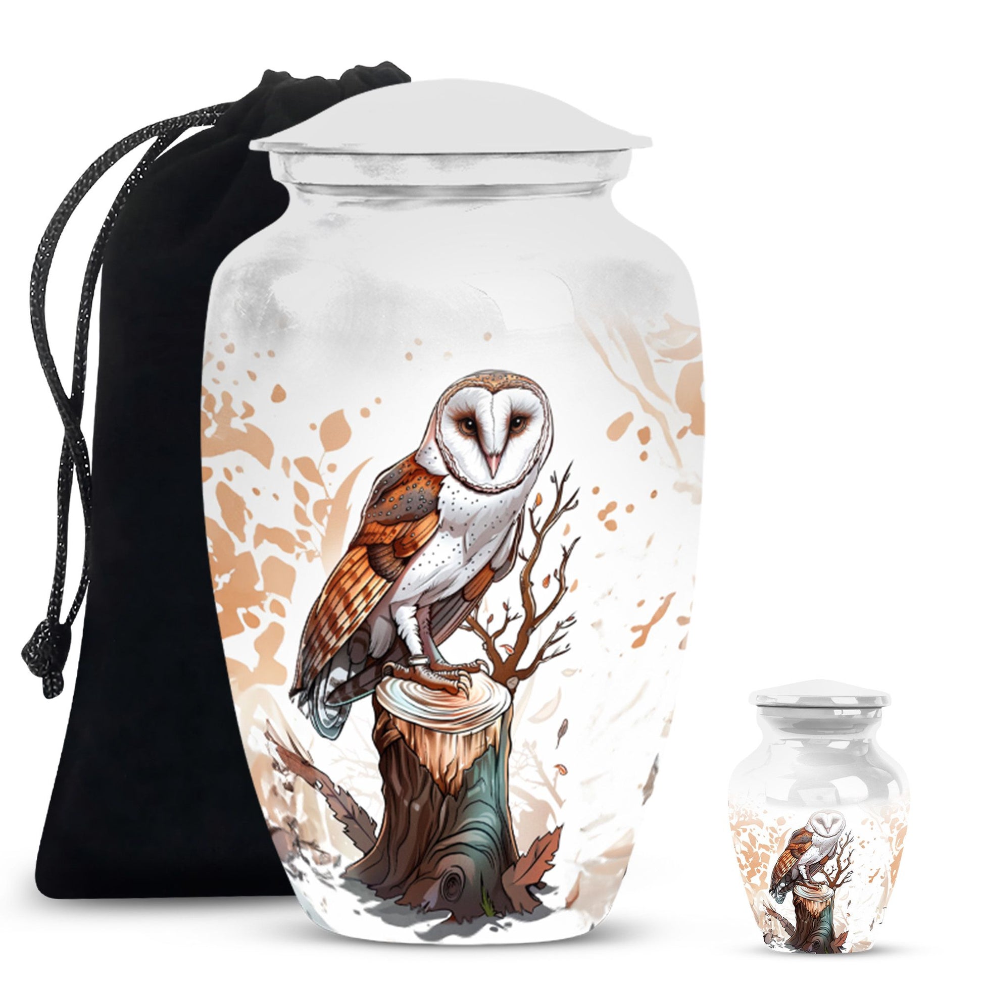 Barn Owl Urn For Human Ashes Women Funeral, Ashes Urn For Ashes
