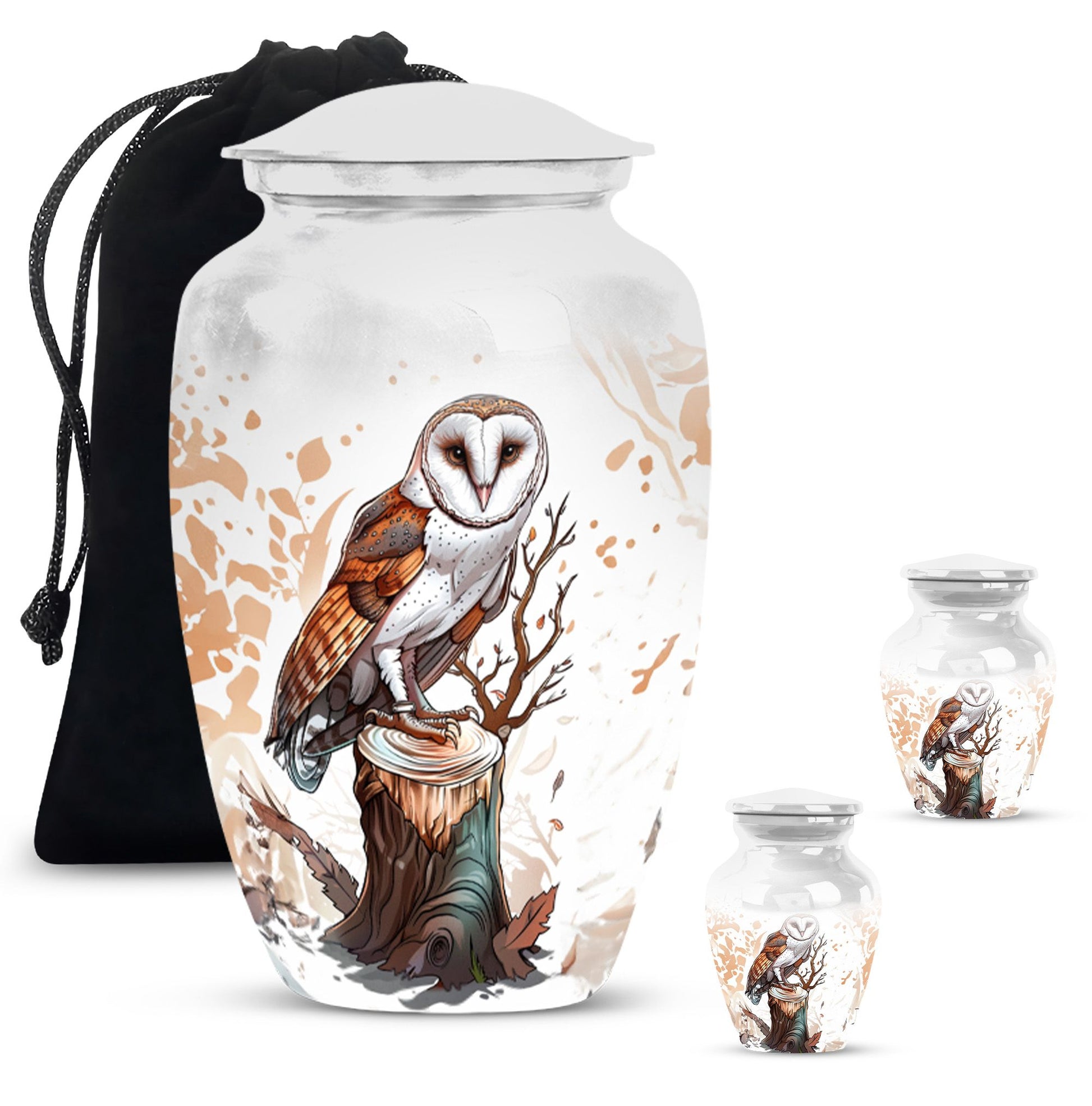Barn Owl Urn For Human Ashes Women Funeral, Ashes Urn For Ashes