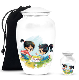 Brother And Sister Urn For Human Ashes Funeral, Ashes Cremation Urn
