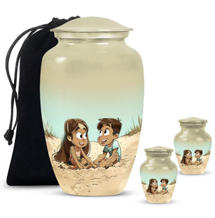 Brother And Sister Urn For Human Ashes Funeral, Ashes Urn For Ashes