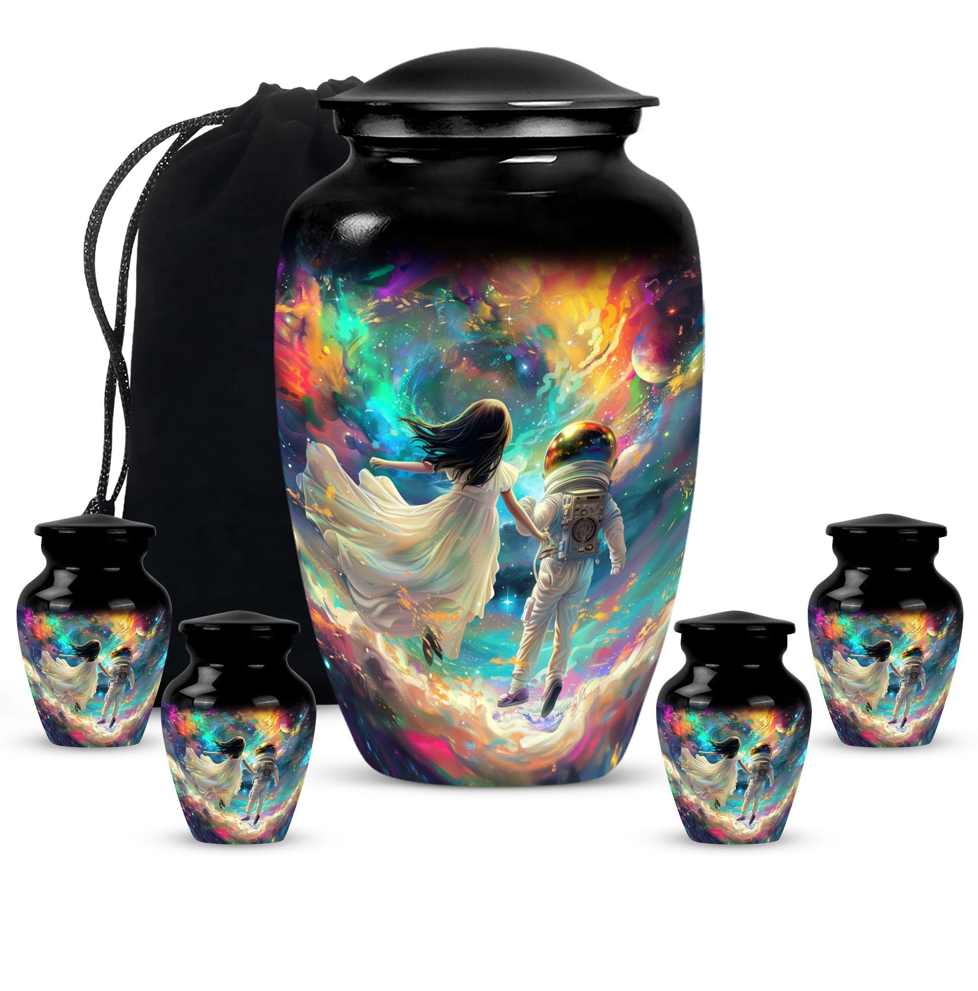Brother And Sister Large Urn For Human Funeral, Ashes Cremation Urn