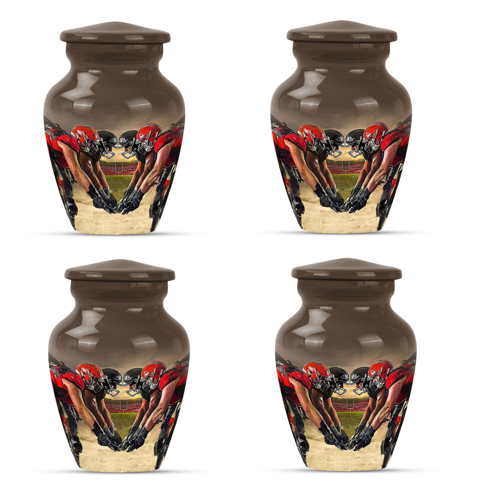 Football Small Urn For Ashes Teardrop, Heart Cremation Urn