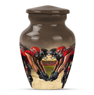 Football Small Urn For Ashes Teardrop, Heart Cremation Urn