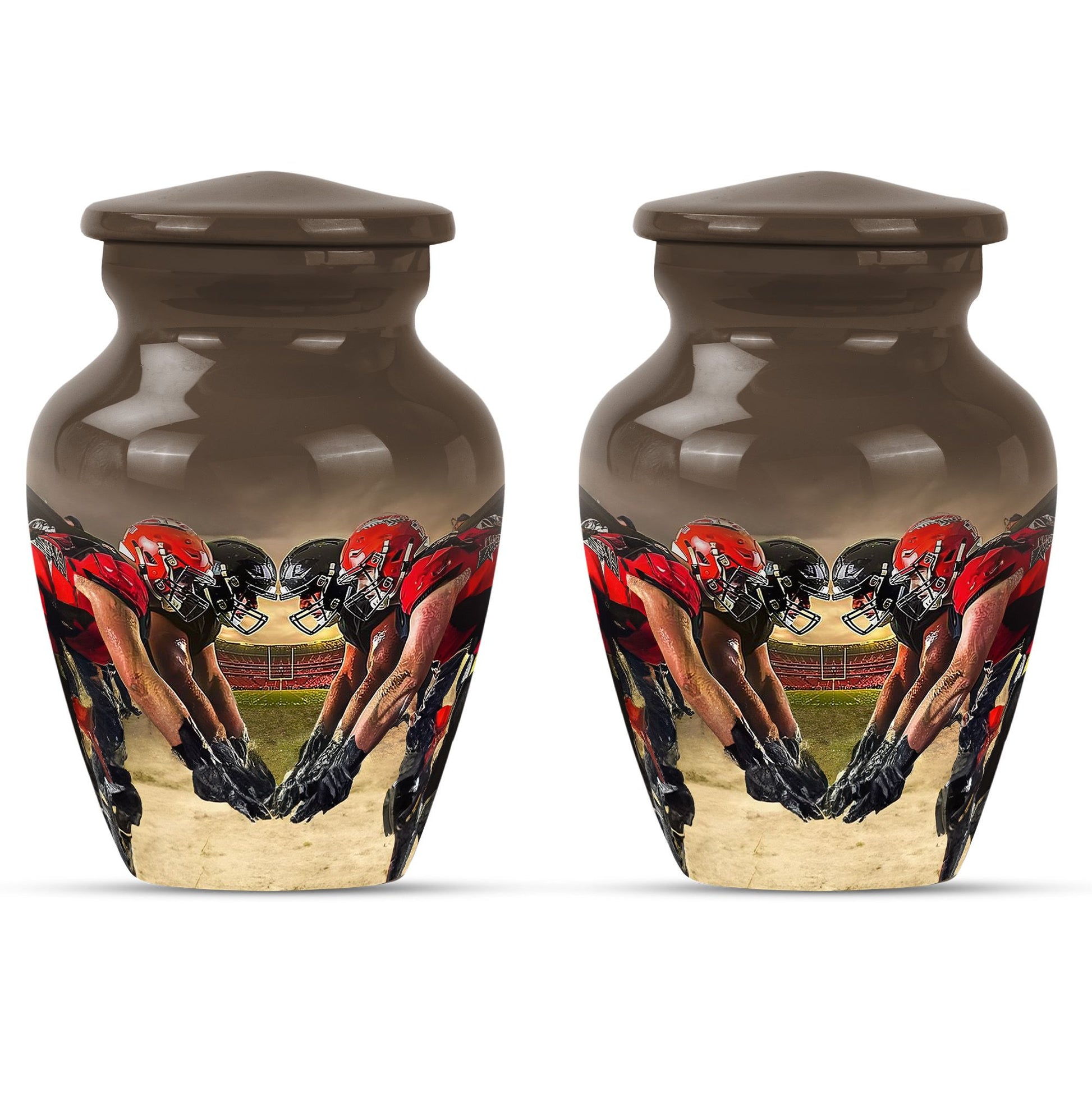 Football Small Urn For Ashes Teardrop, Heart Cremation Urn