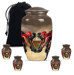 Football Small Urn For Ashes Teardrop, Heart Cremation Urn