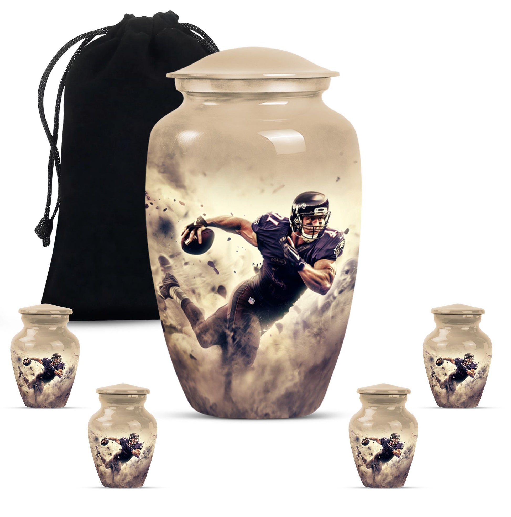 Football Large Urns For Human Ashes Funeral, Ashes Memorial Urn