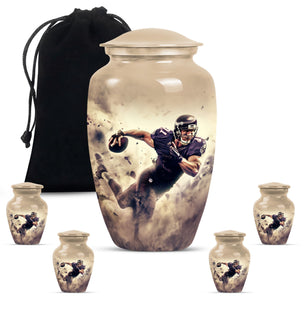 Football Large Urns For Human Ashes Funeral, Ashes Memorial Urn