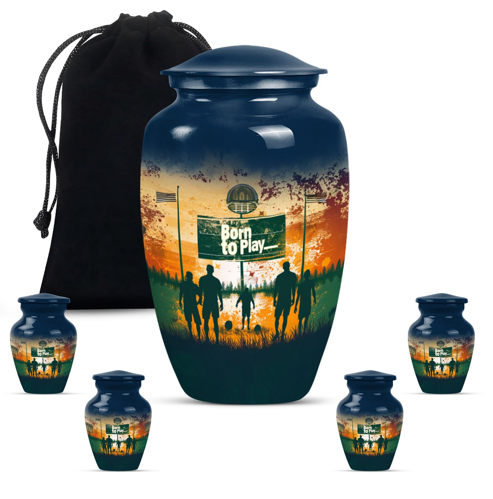 Football Keepsake Funeral, Ashes Cremation Urn For Ashes