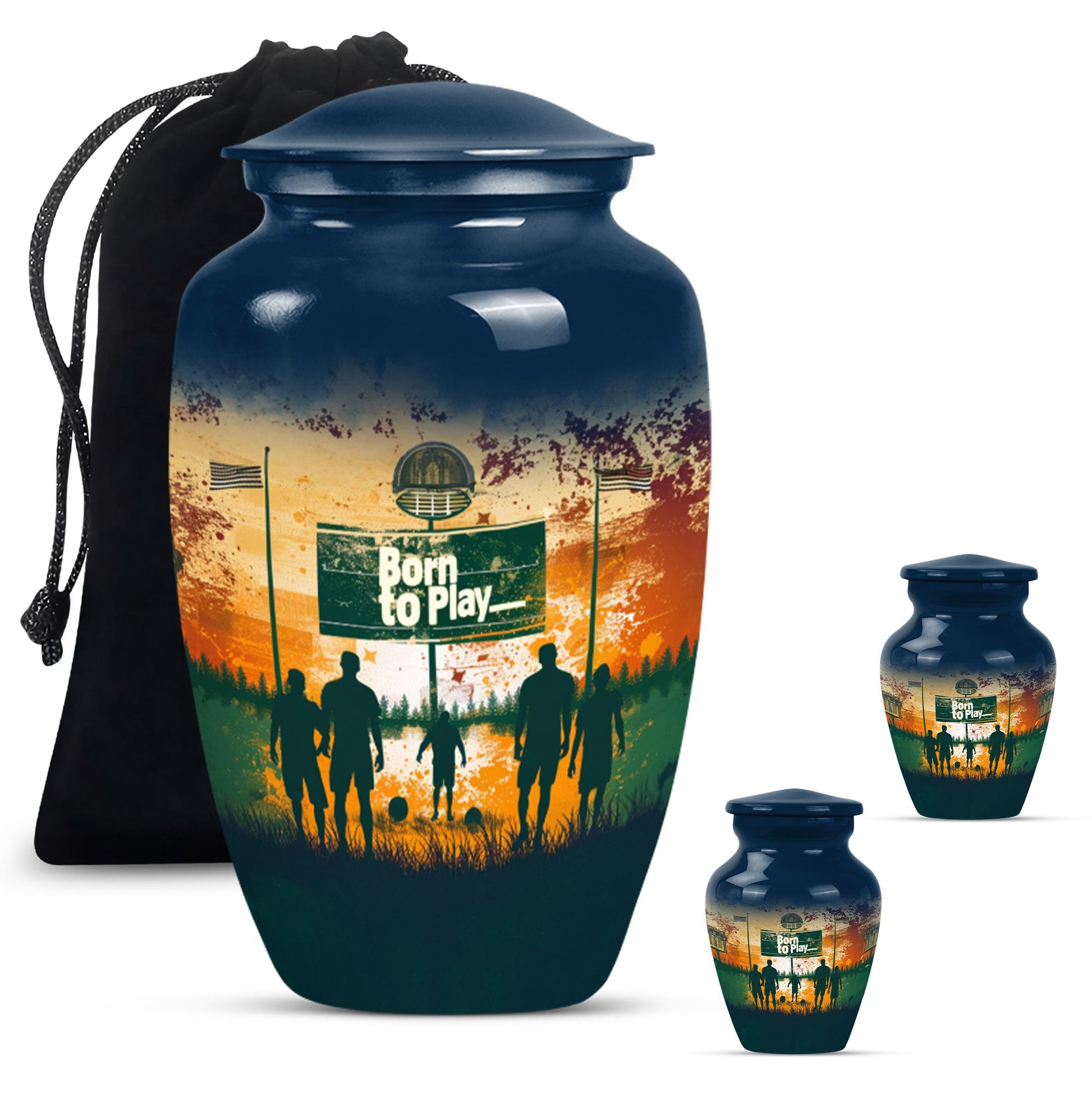 Football Keepsake Funeral, Ashes Cremation Urn For Ashes