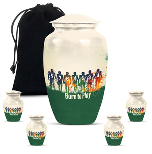 Football Medium Urn Large Teardrop, Heart Urn For Ashes