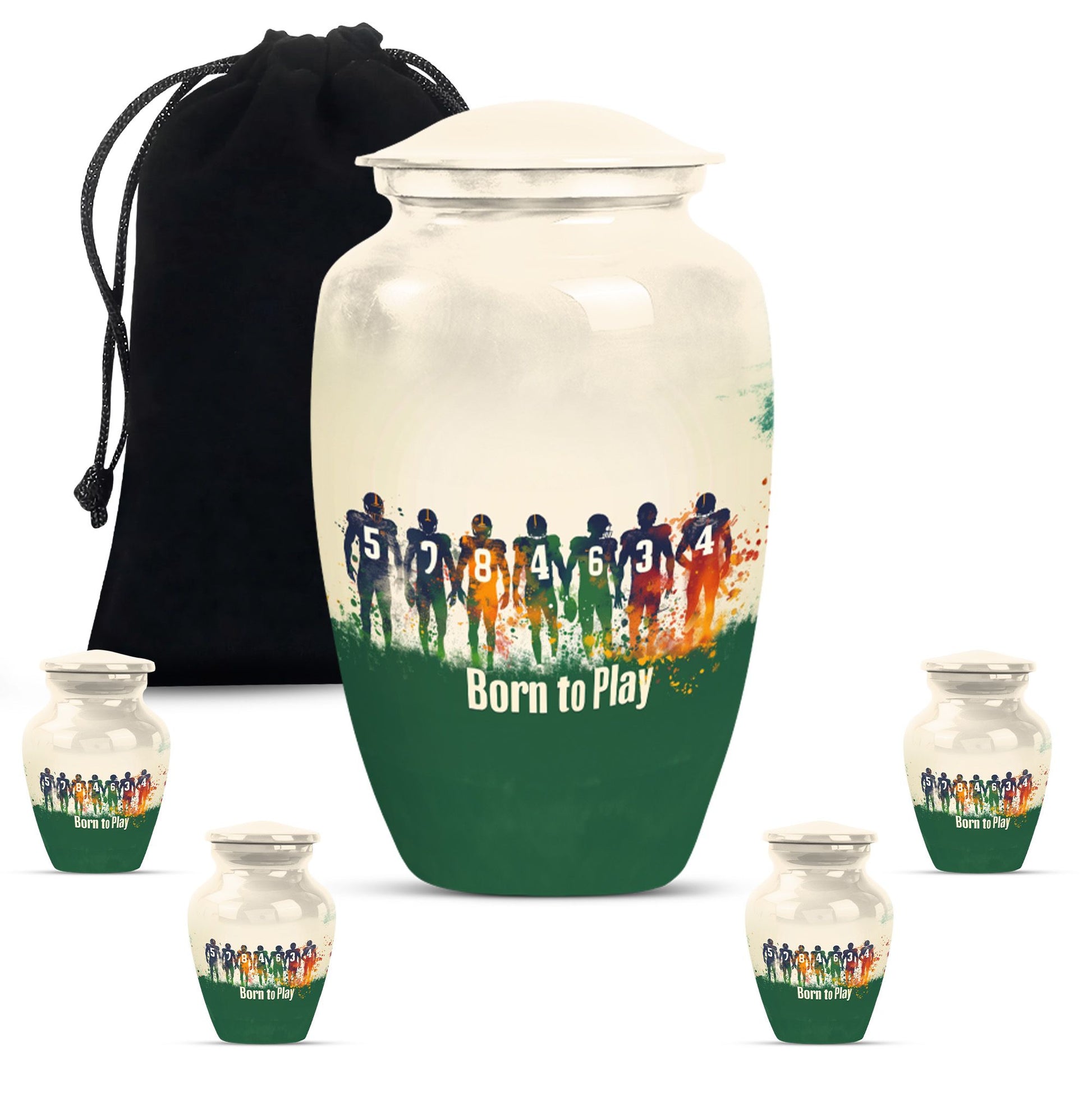 Football Medium Urn Large Funeral, Ashes Urn For Ashes