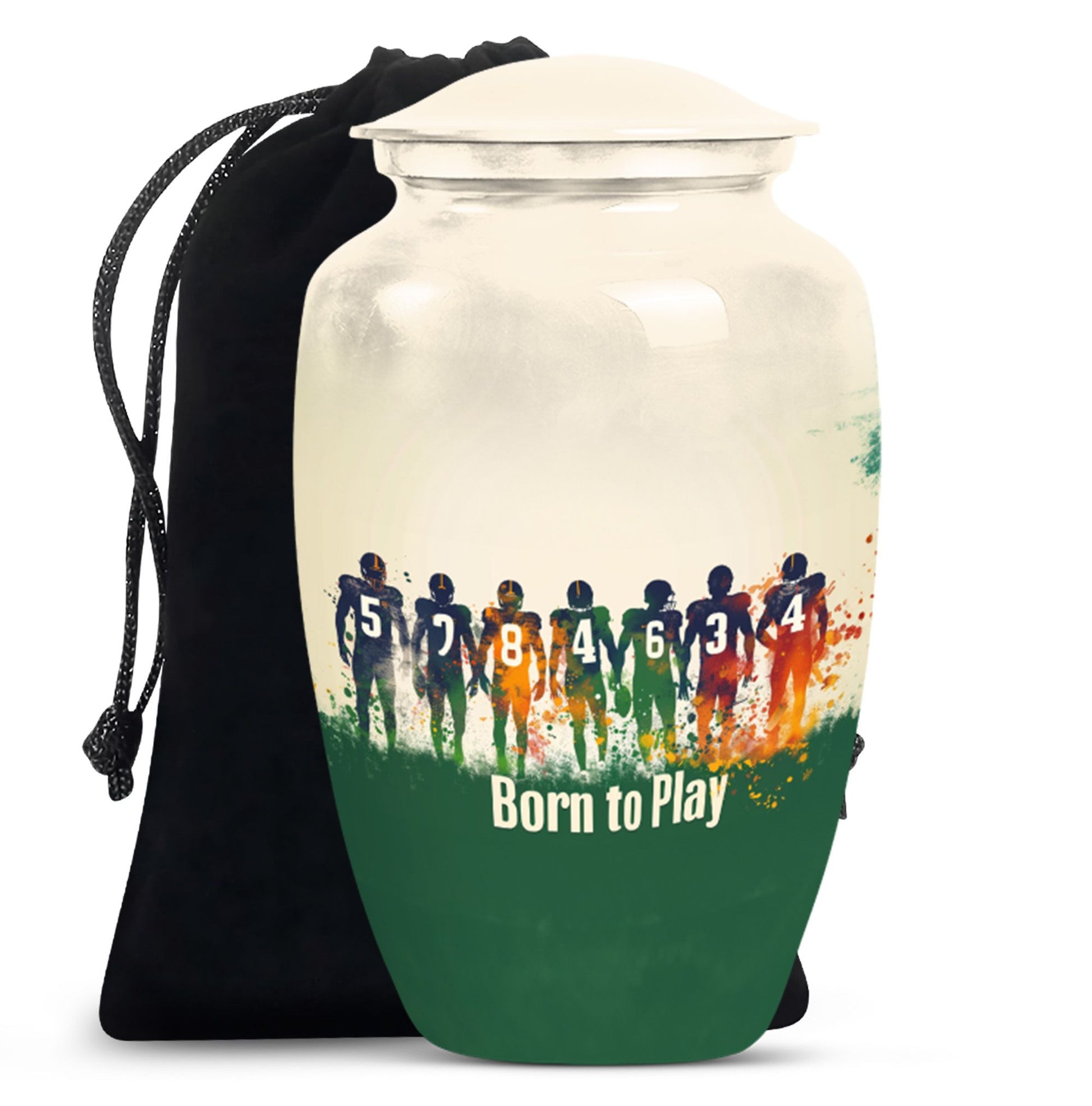 Football Medium Urn Large Funeral, Ashes Urn For Ashes