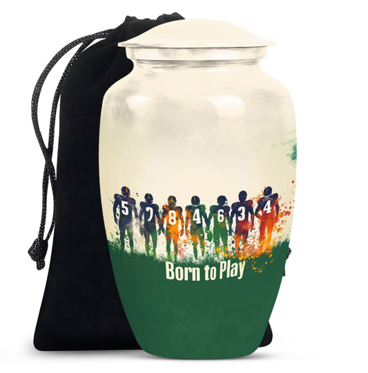 Football Medium Urn Large Funeral, Ashes Urn For Ashes