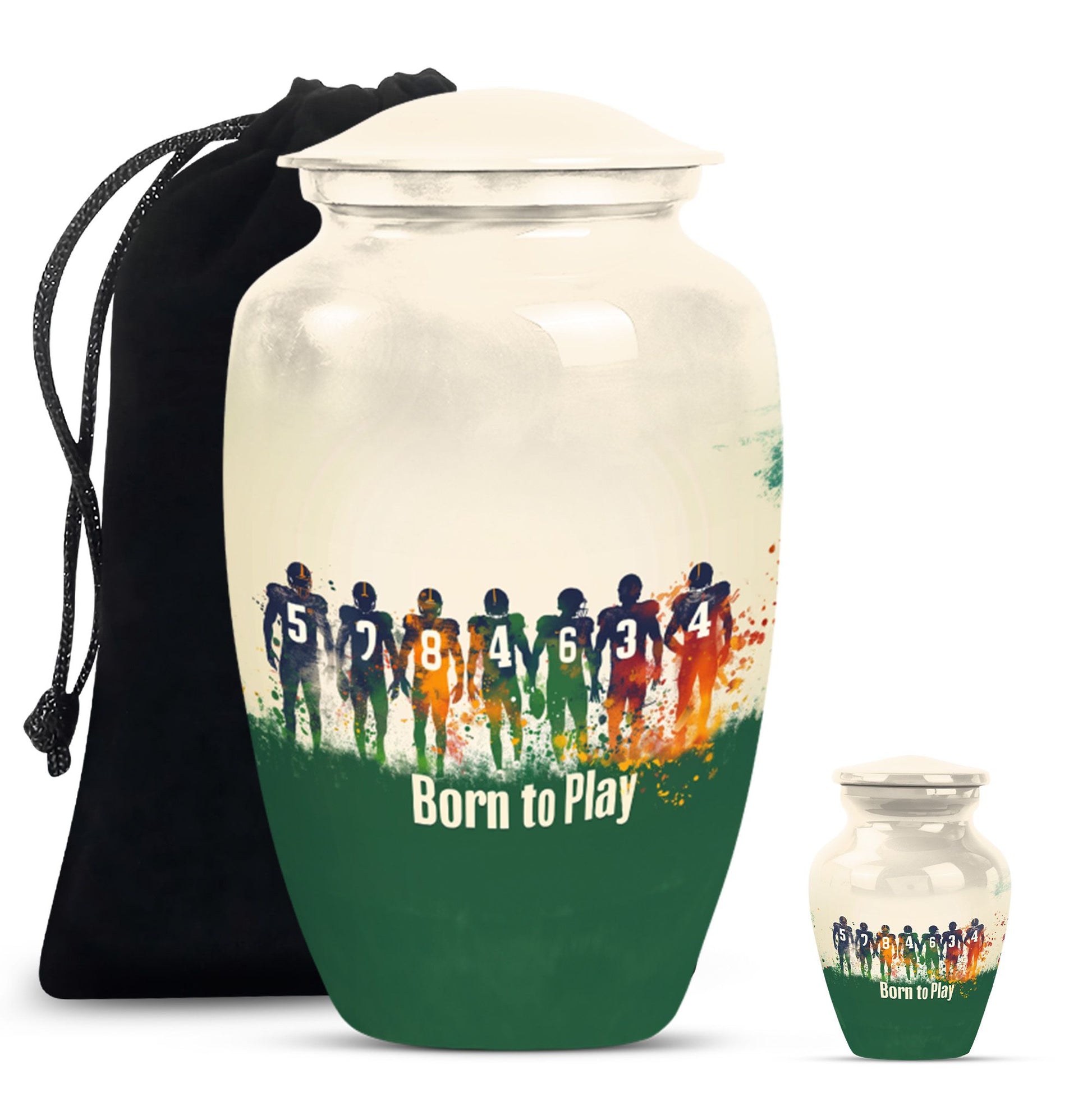 Football Medium Urn Large Funeral, Ashes Urn For Ashes