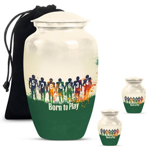 Football Medium Urn Large Teardrop, Heart Urn For Ashes