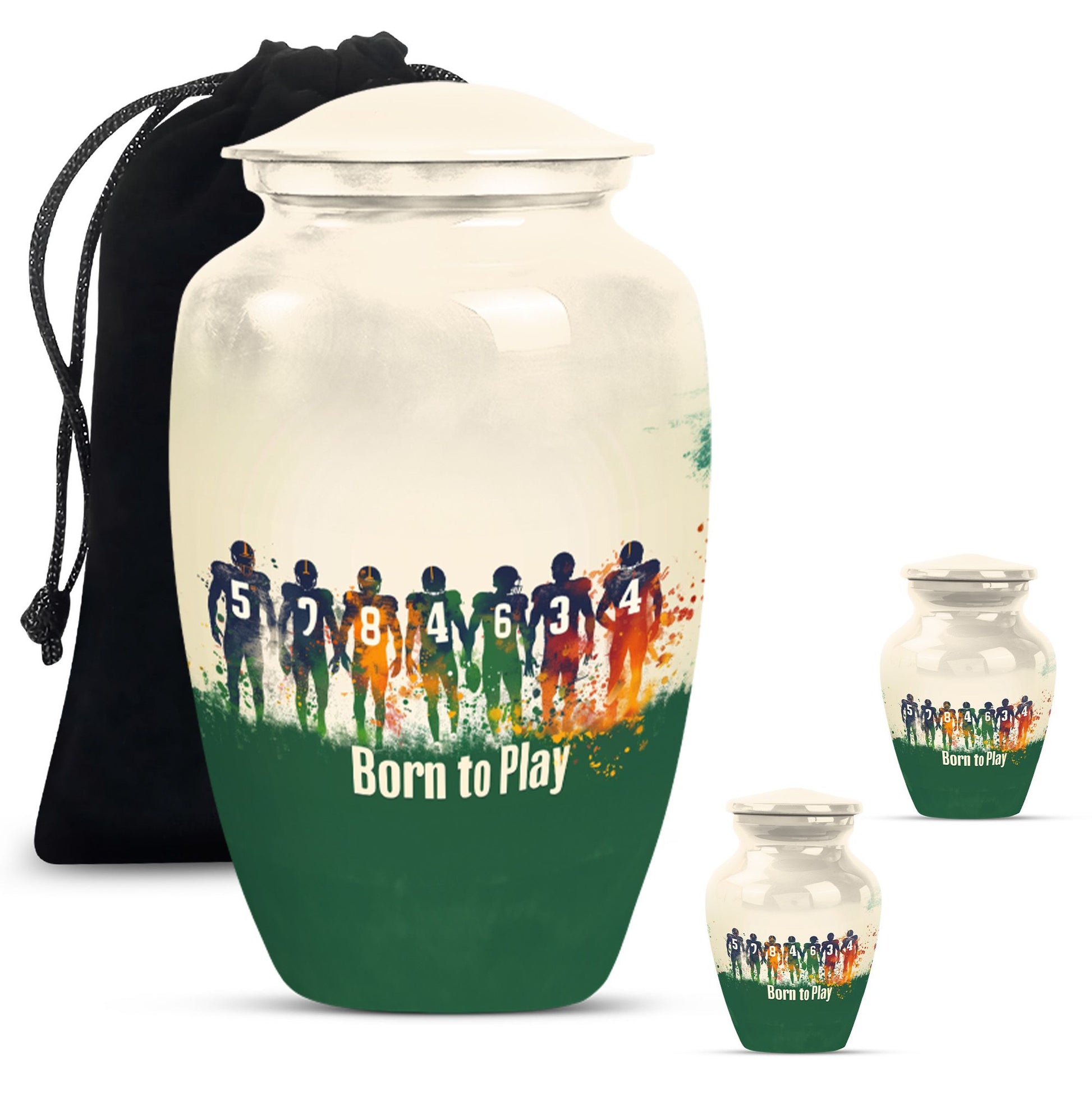 Football Medium Urn Large Funeral, Ashes Urn For Ashes