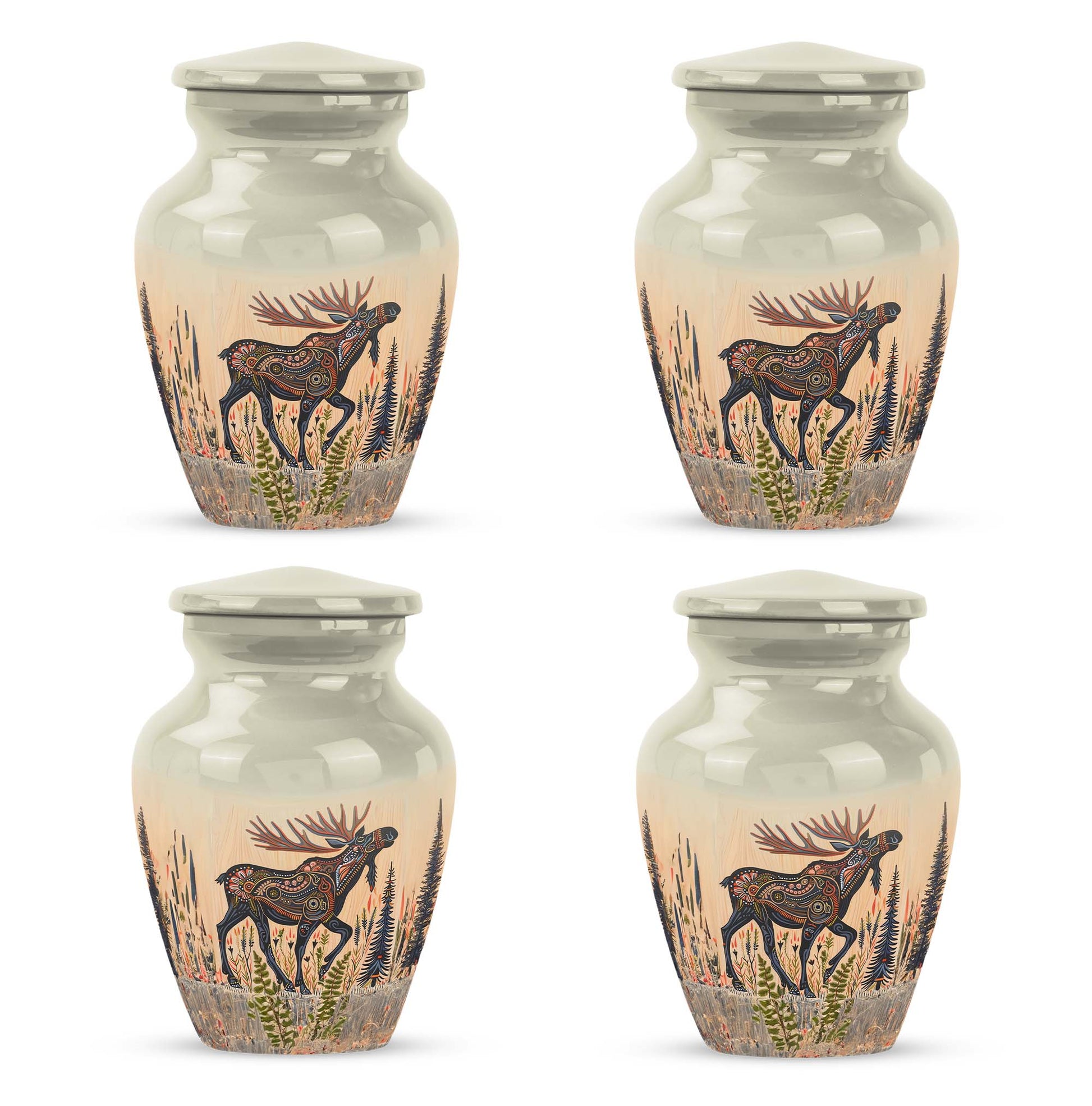 Moose Walking Small Urns For Ashes Funeral, Ashes Urn