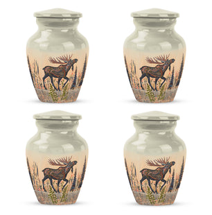 Moose Walking Small Urns For Ashes Funeral, Ashes Urn
