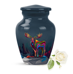 Moose Walking Adult Urn Funeral, Ashes Memorial Urn