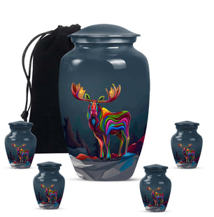 Moose Walking Adult Urn Funeral, Ashes Memorial Urn