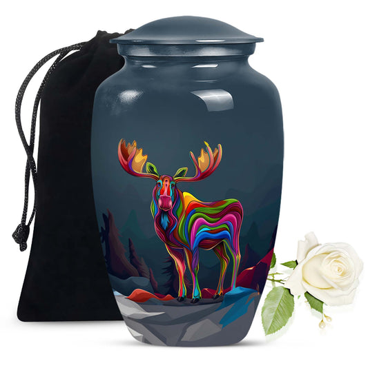 Moose Walking Adult Urn Funeral, Ashes Memorial Urn