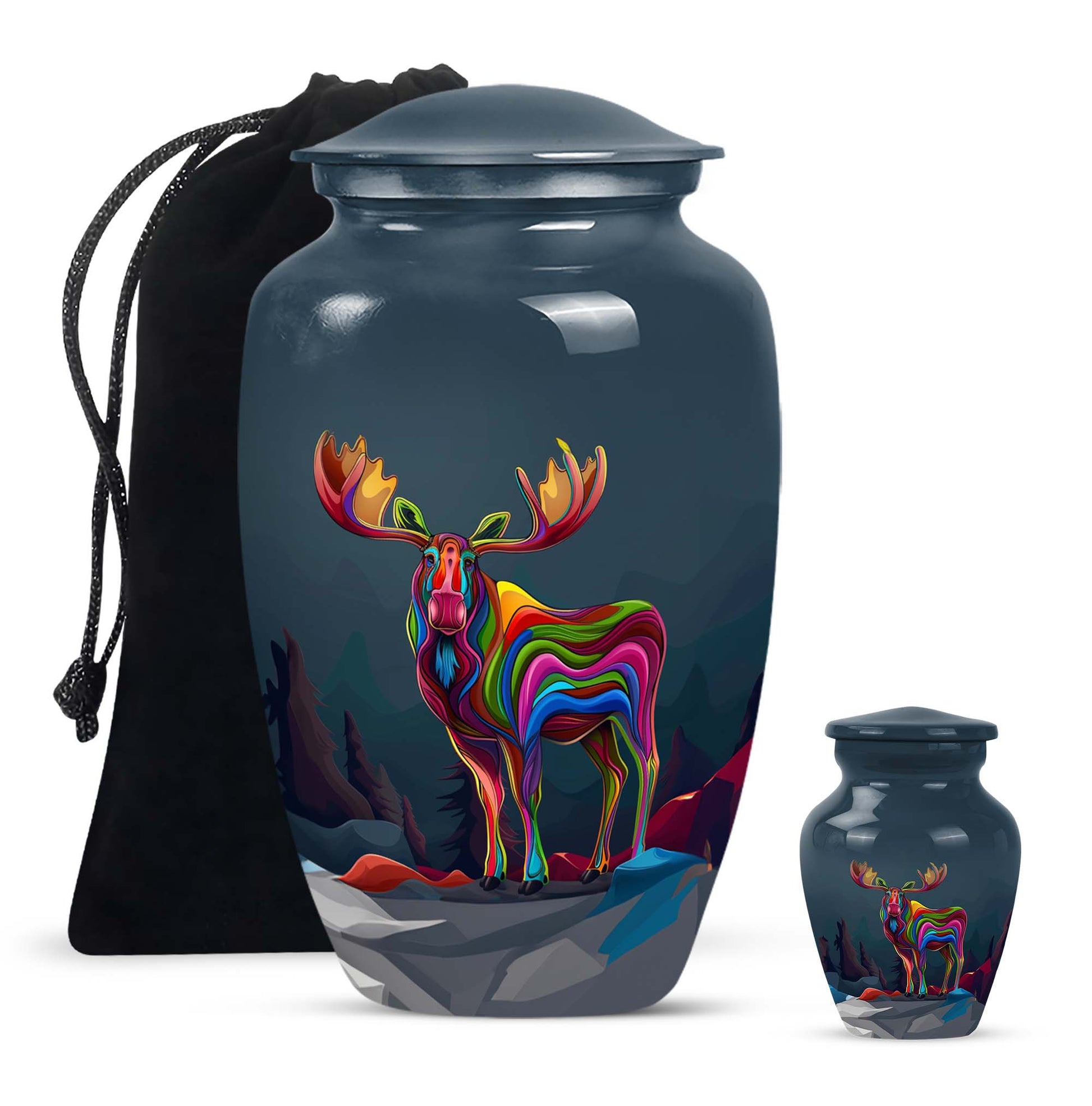 Moose Walking Adult Urn Funeral, Ashes Memorial Urn