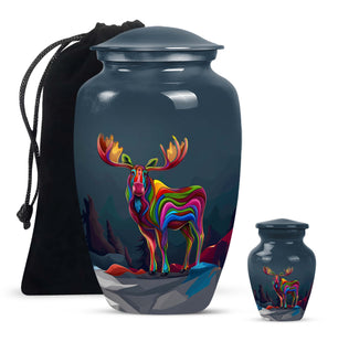 Moose Walking Adult Urn Funeral, Ashes Memorial Urn
