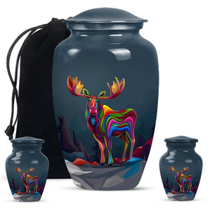 Moose Walking Adult Urn Funeral, Ashes Memorial Urn