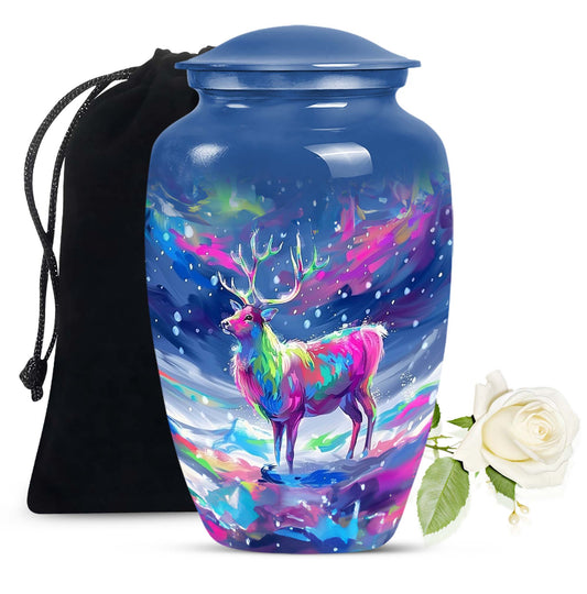 Moose Walking Medium Urn For Human Ashes Funeral, Ashes Urn For Ashes