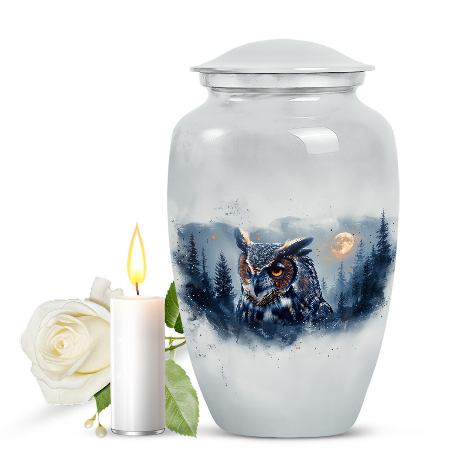 Owl Small Ashes Urn Large Funeral, Ashes Urn For Ashes