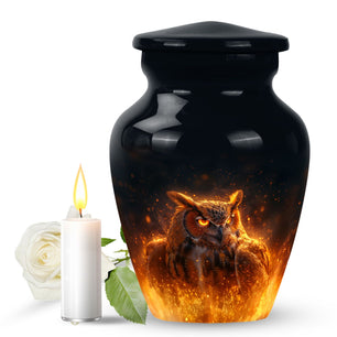 Owl Urn Vase Funeral, Ashes Cremation Urn