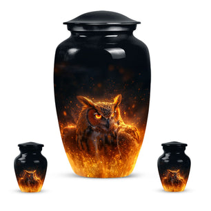 Owl Urn Vase Funeral, Ashes Cremation Urn