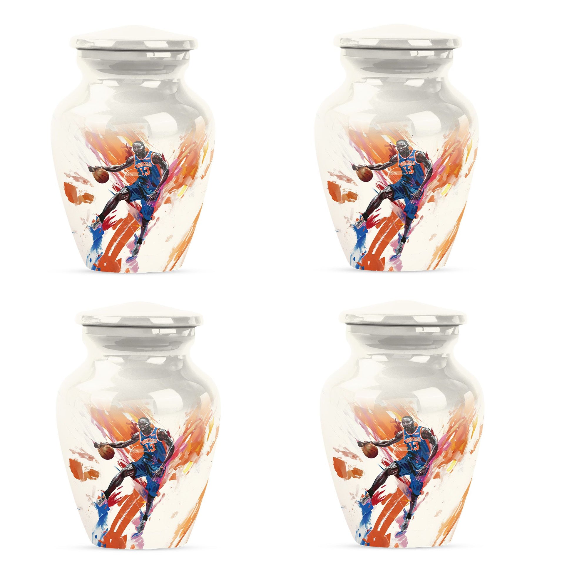 Basketball Metal Urns For Human Ashes Funeral, Ashes Cremation Urn