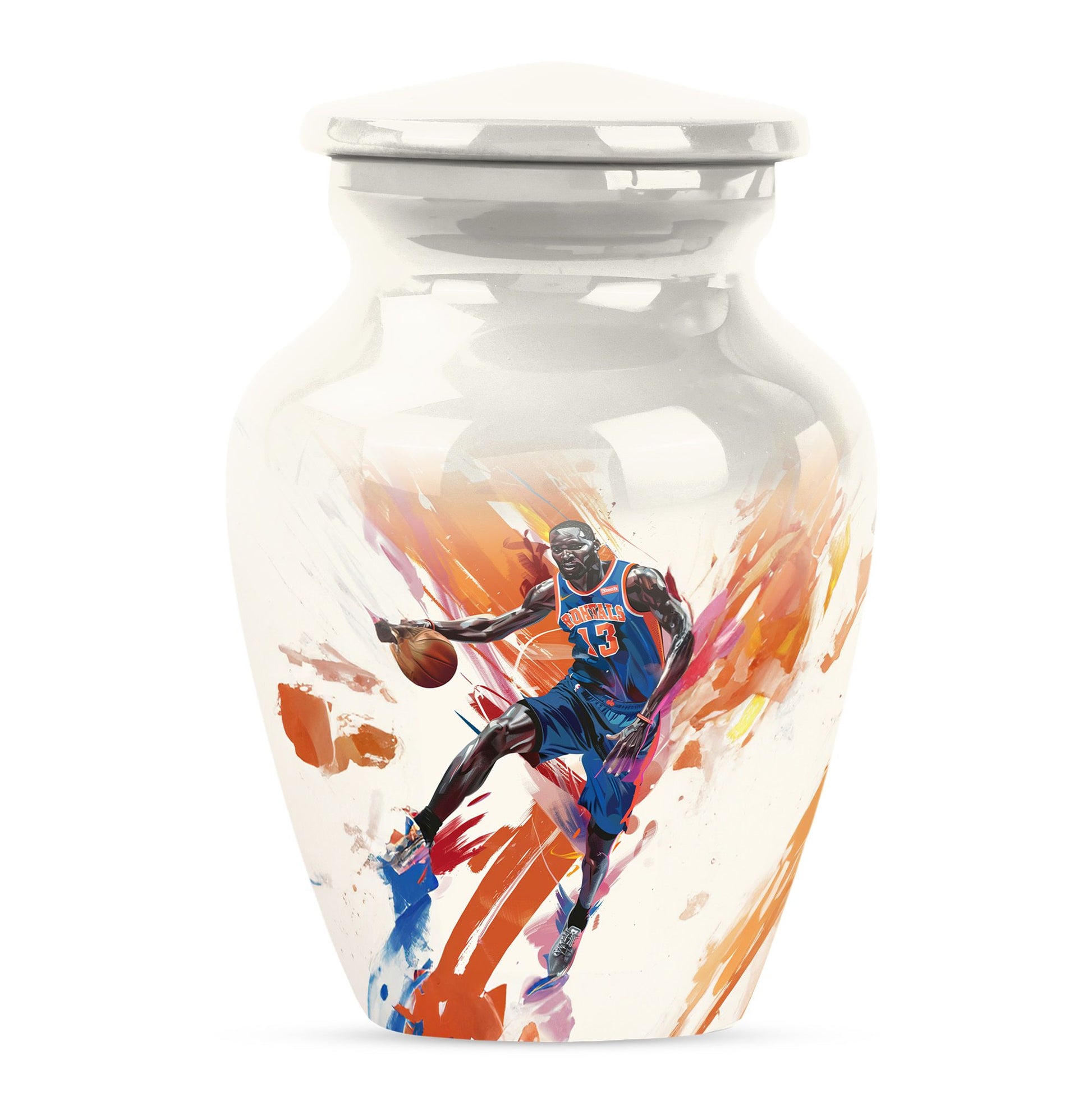 Basketball Metal Urns For Human Ashes Funeral, Ashes Cremation Urn