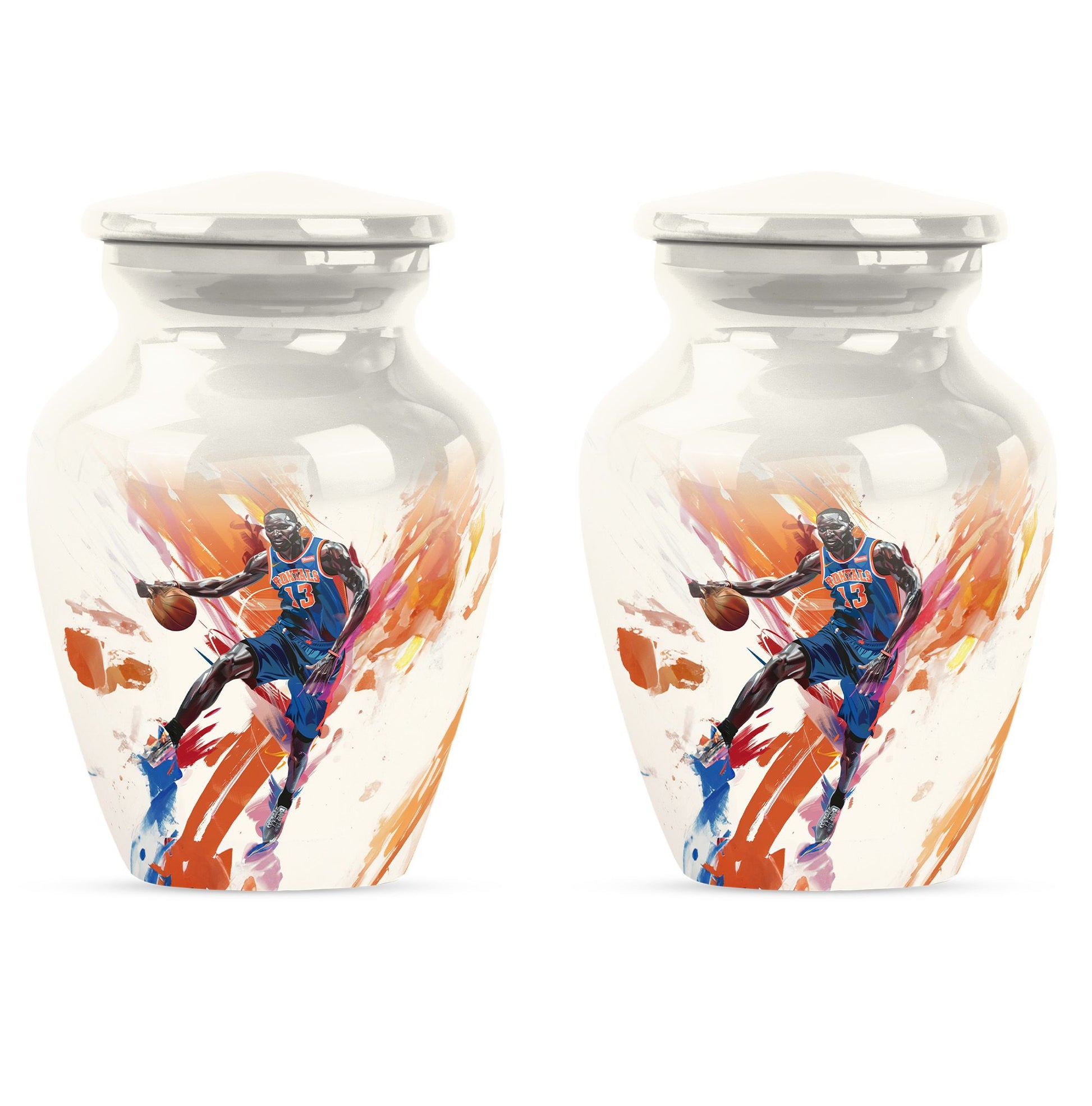 Basketball Metal Urns For Human Ashes Funeral, Ashes Cremation Urn