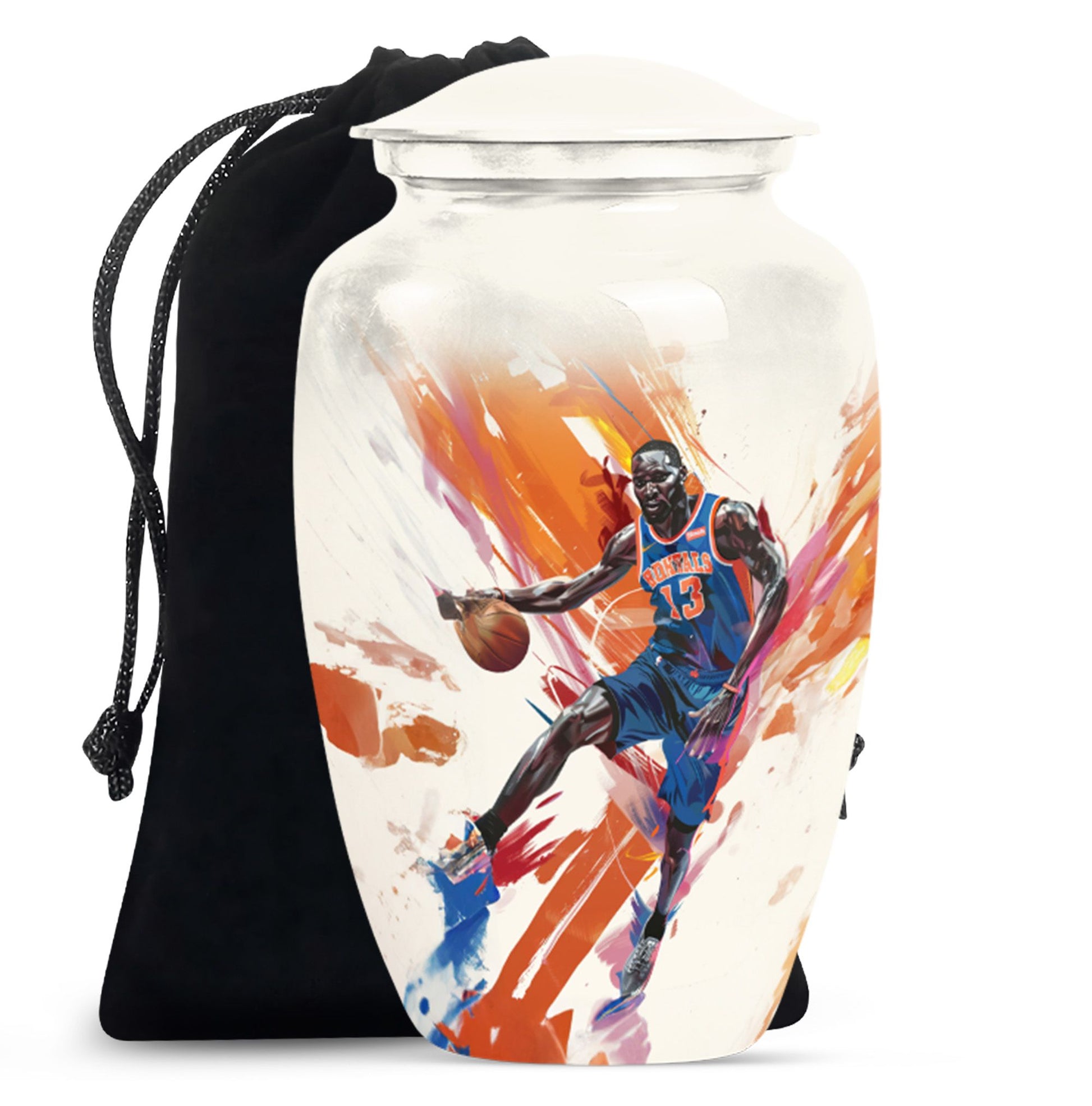 Basketball Metal Urns For Human Ashes Funeral, Ashes Cremation Urn
