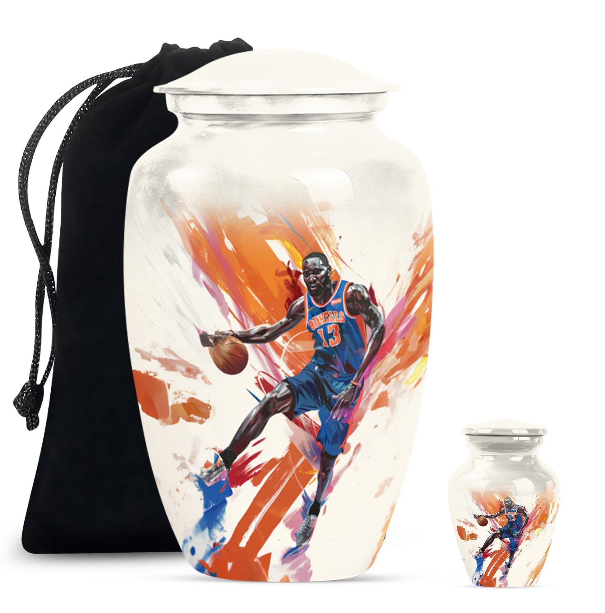 Basketball Metal Urns For Human Ashes Funeral, Ashes Cremation Urn